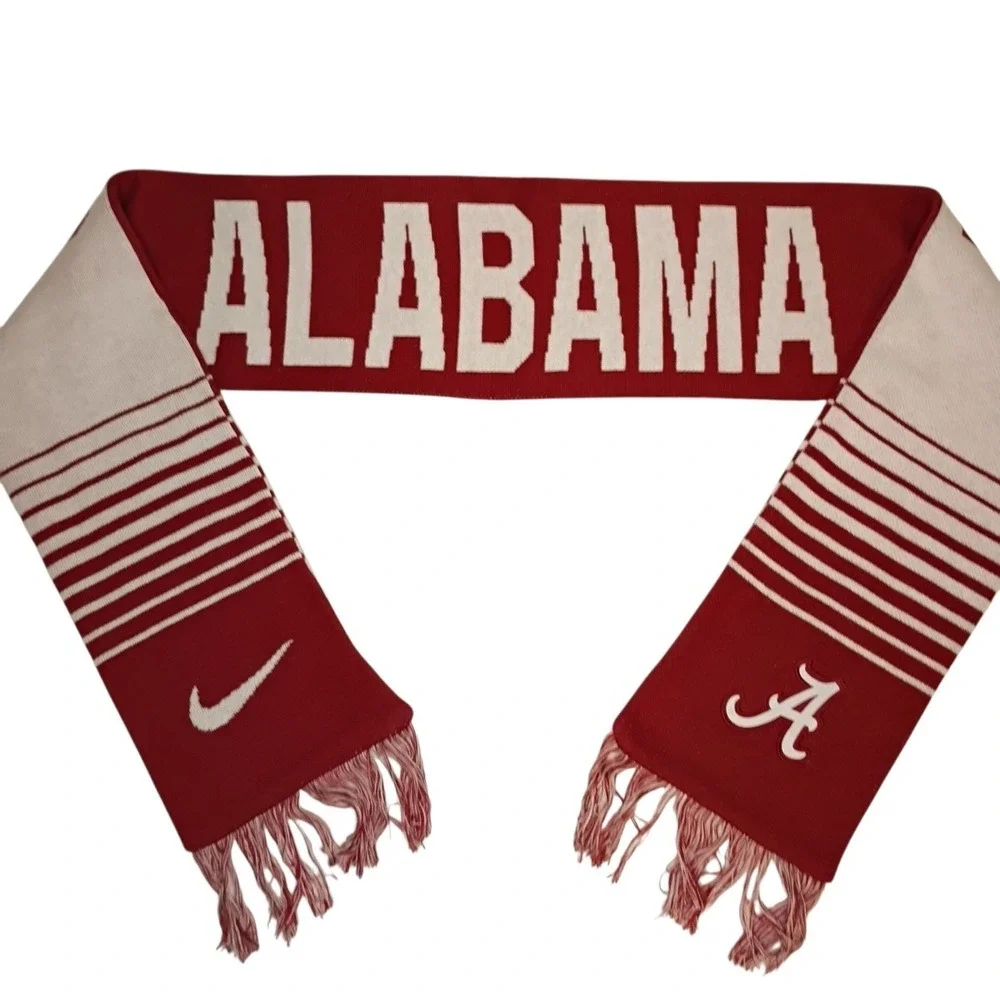 Nike Scarf Unisex ALABAMA‎ CRIMSON TIDE Red White Winter 61